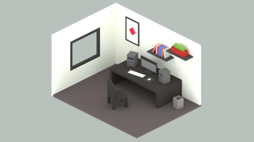 Workroom - Low-poly Isometric Design preview image